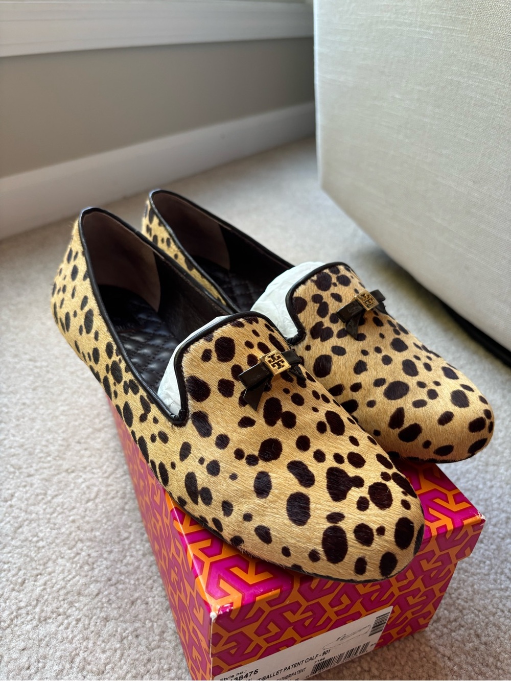 Tory Burch Cheetah Print Slip-On Loafers